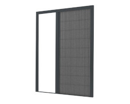 Paravan de ușă antracit cu plasă gri