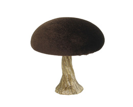 Decorațiune ciupercă de catifea 10 cm maro