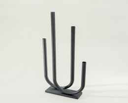Suport lumânare metalic Sculptura 30x9x69 cm