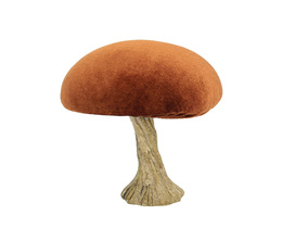 Decorațiune ciupercă de catifea 10 cm portocalie