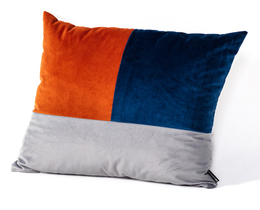 Pernă pătrată Patchwork cupru gri cerneală