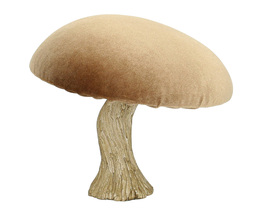 Decorațiune Catifea Ciupercă 17 cm caramel