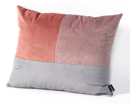 Pernă pătrată Patchwork roz gri liliac