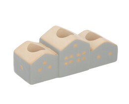 Suport pentru lumanari Hauses 13x5x7cm gri