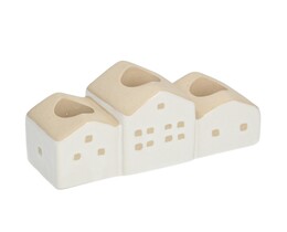 Suport lumânare Hauses 13x5x7cm alb