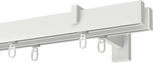 Curtain track with end cap
